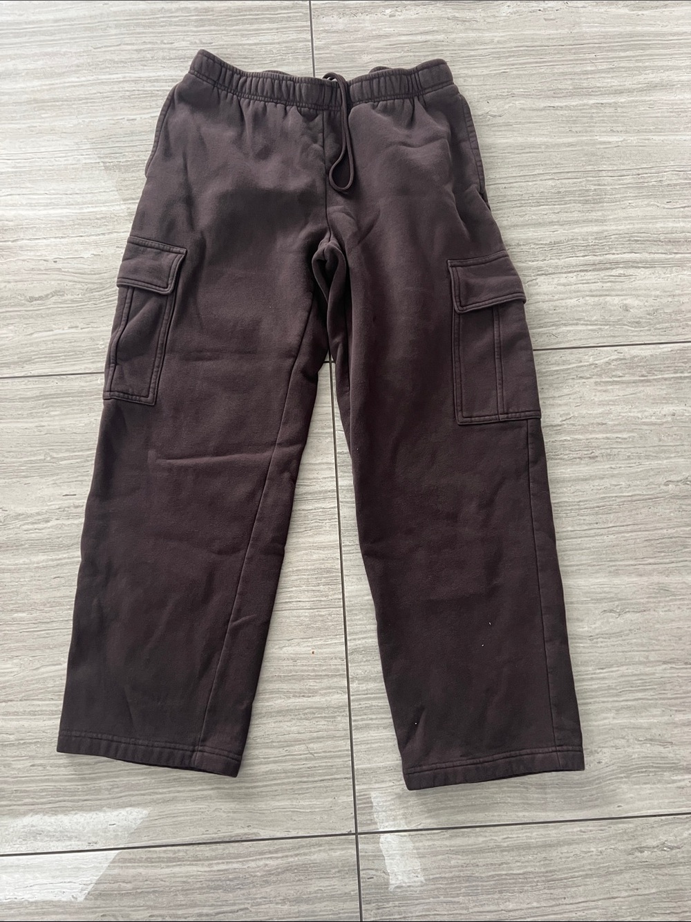 Tuff Athletics Dark Brown Cargo Sweatpants